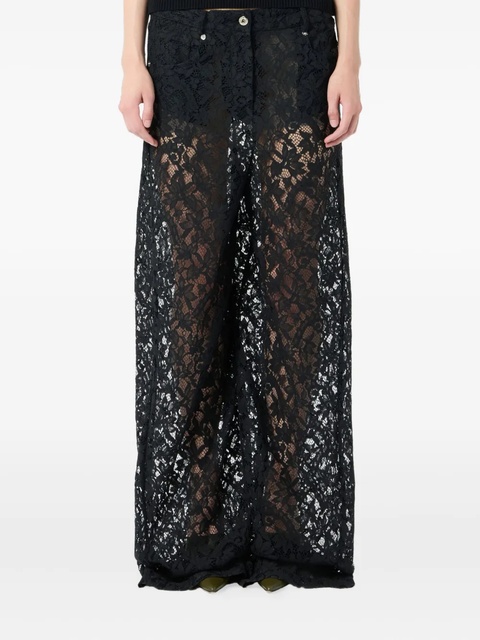 Blumarine rébrodé-lace trousers - Black - zdjęcie produktu nr 2