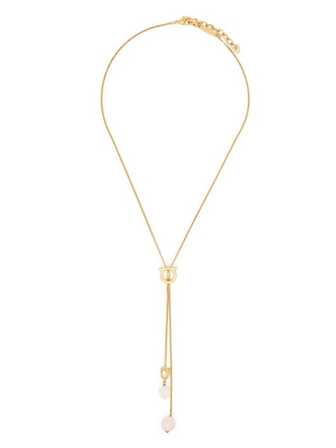 Ferragamo stone-drop pendant necklace - Gold - zdjęcie produktu nr 2