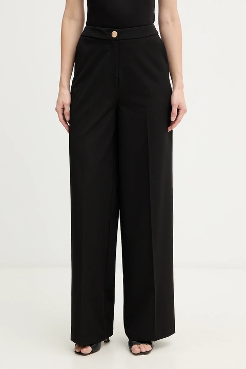 Morgan spodnie damskie kolor czarny proste high waist PIE.F - zdjęcie produktu nr 1