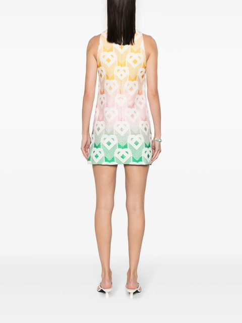 Casablanca monogram-jacquard gradient mini dress - White - zdjęcie produktu nr 2