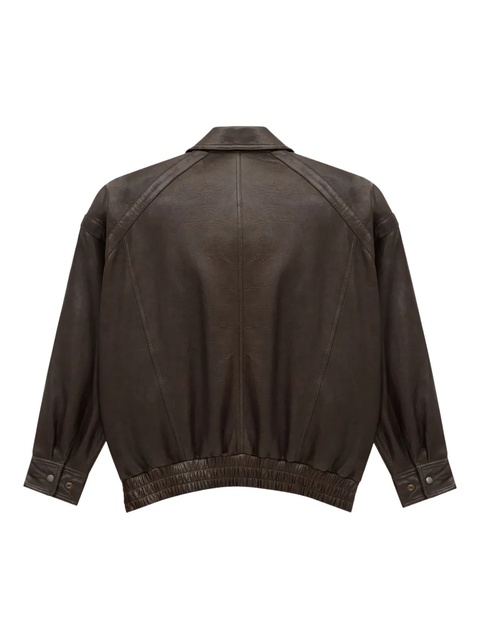 Saint Laurent lambskin bomber jacket - Brown - zdjęcie produktu nr 2