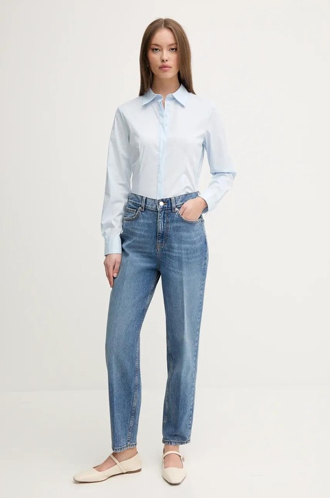 Sisley jeansy damskie medium waist 4MCPLE048 - zdjęcie produktu nr 2