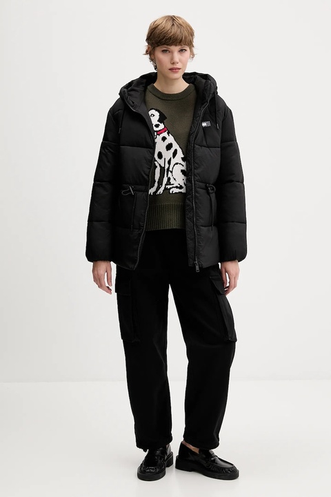 Tommy Jeans kurtka kolor czarny zimowa oversize DW0DW21626 - zdjęcie produktu nr 2