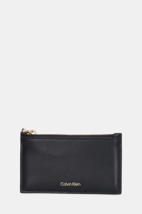 Calvin Klein portfel skórzany damski kolor czarny LV04F1076G - zdjęcie produktu nr 1