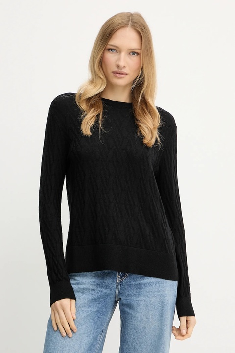 Armani Exchange sweter damski kolor czarny lekki XW001317 AF16619 - zdjęcie produktu nr 1