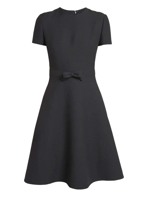 Valentino Garavani bow-embellished short-sleeved dress - Black - zdjęcie produktu nr 1