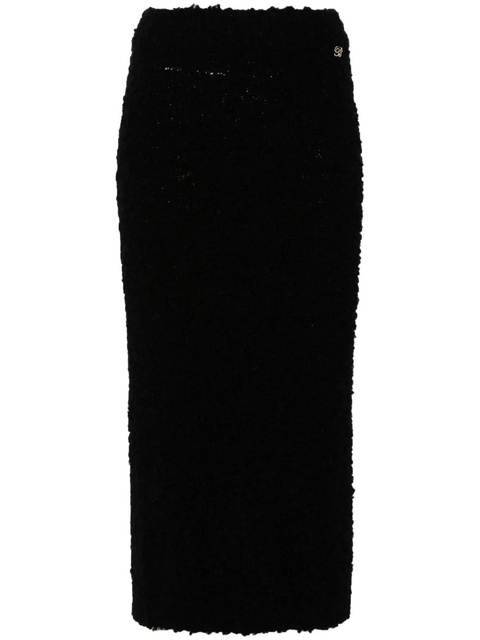 Blumarine logo-plaque midi skirt - Black - zdjęcie produktu nr 1