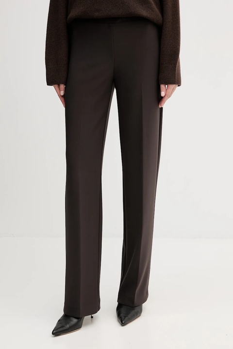 Joseph Ribkoff spodnie damskie kolor brązowy proste high waist 153088F25 - zdjęcie produktu nr 1