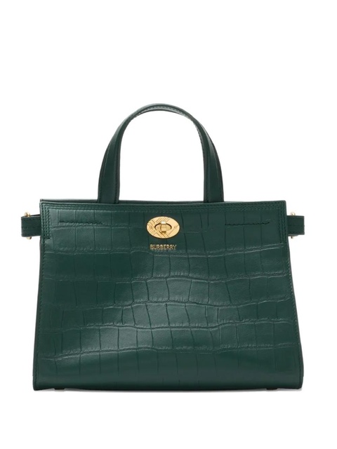 Burberry mini Cotswolds crocodile-effect tote bag - Green - zdjęcie produktu nr 1