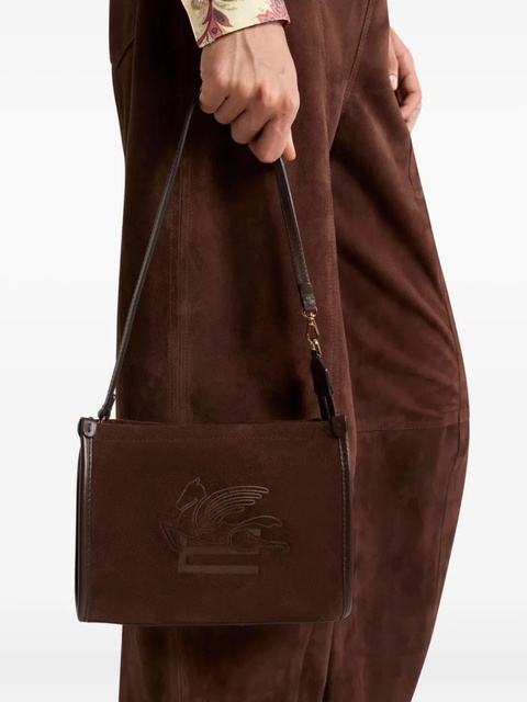 ETRO small logo-embossed suede shoulder bag - Brown - zdjęcie produktu nr 2