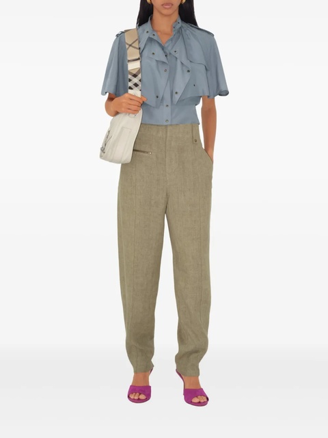 Burberry linen trousers - Brown - zdjęcie produktu nr 2
