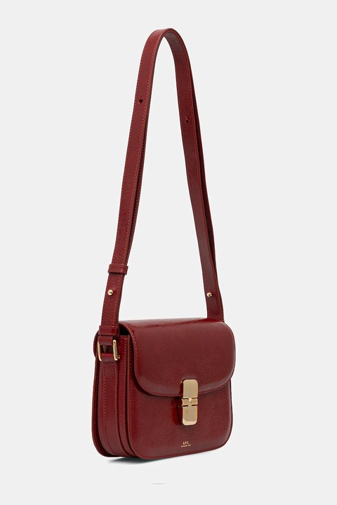 A.P.C. torebka skórzana sac grace small kolor czerwony PXCCK.F61413 - zdjęcie produktu nr 2