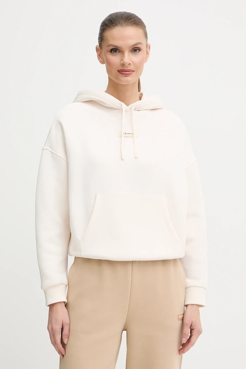 Armani Exchange bluza damska kolor beżowy z kapturem gładka XW000745 AF16134 - zdjęcie produktu nr 1