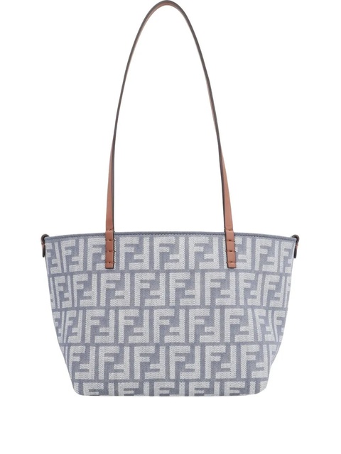 FENDI small Roll FF-logo leather-handle tote bag - Blue - zdjęcie produktu nr 1