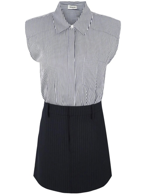 Simkhai Graham contrast-fabric mini dress - Blue - zdjęcie produktu nr 1