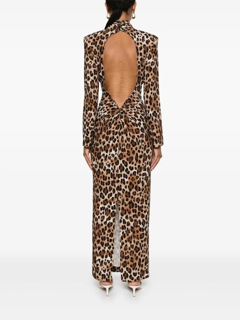 Rowen Rose leopard-print maxi dress - Brown - zdjęcie produktu nr 2
