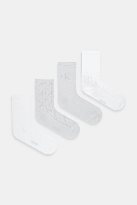 Calvin Klein Jeans skarpetki 4-pack kolor biały 701235366 - zdjęcie produktu nr 1