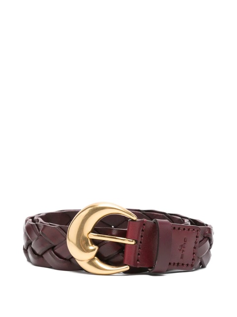 ETRO braided leather belt - Red - zdjęcie produktu nr 2