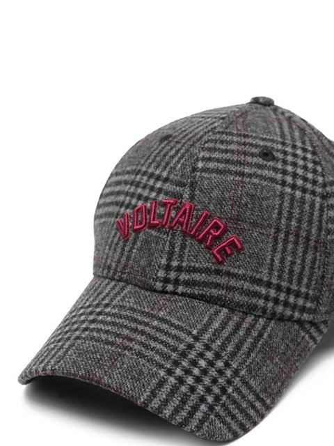 Zadig&Voltaire logo-embroidered checked cap - Grey - zdjęcie produktu nr 2