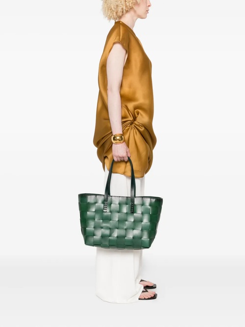 DRAGON DIFFUSION woven leather tote bag - Green - zdjęcie produktu nr 2