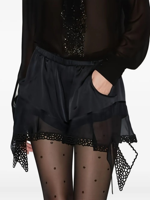ISABEL MARANT Ildana lace-trimmed shorts - Black - zdjęcie produktu nr 2