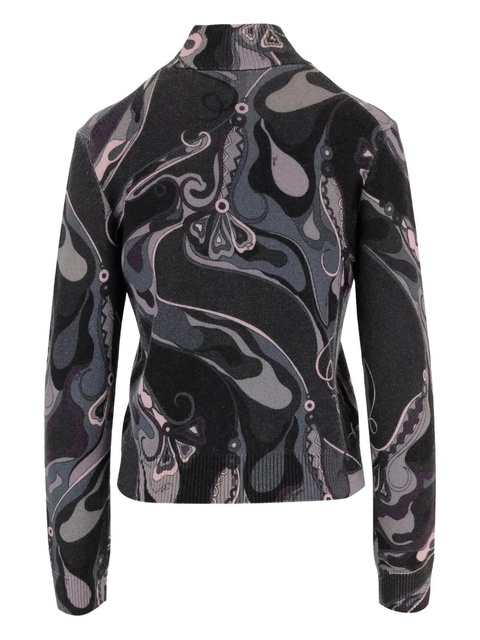 PUCCI orchids high-neck wool sweater - Black - zdjęcie produktu nr 2