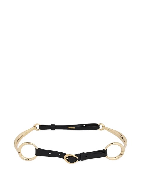 Rabanne ring leather belt - Black - zdjęcie produktu nr 1