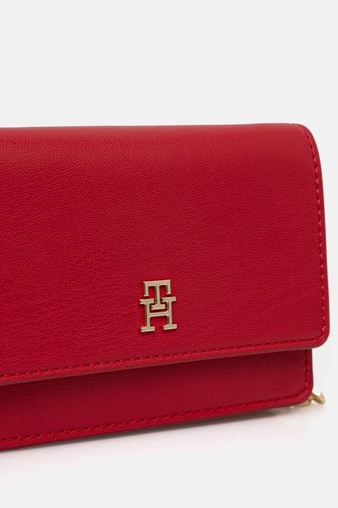 Tommy Hilfiger portfel damski kolor czerwony AW0AW18248 - zdjęcie produktu nr 2