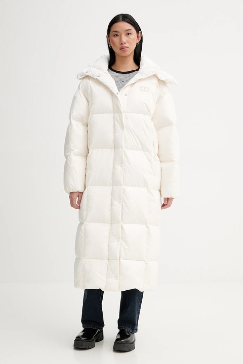 Tommy Jeans kurtka puchowa kolor beżowy zimowa oversize DW0DW21615 - zdjęcie produktu nr 1