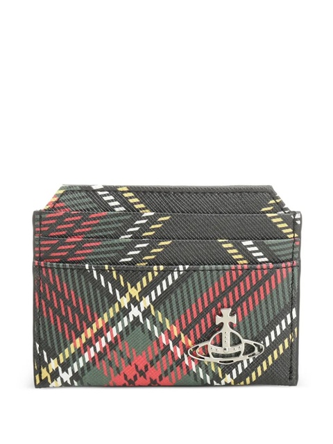 Vivienne Westwood embellished plaid card holder - Black - zdjęcie produktu nr 1