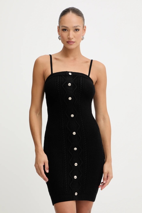 Guess sukienka DAPHNE kolor czarny mini dopasowana W5BK61 Z2ZK2 - zdjęcie produktu nr 1