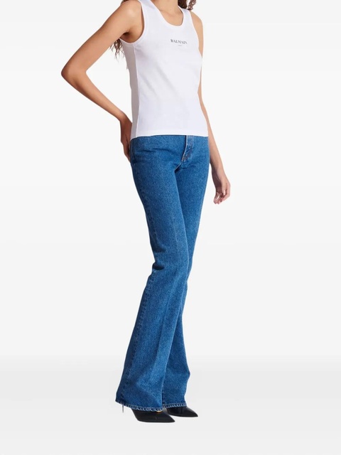 Balmain logo-print tank top - White - zdjęcie produktu nr 2