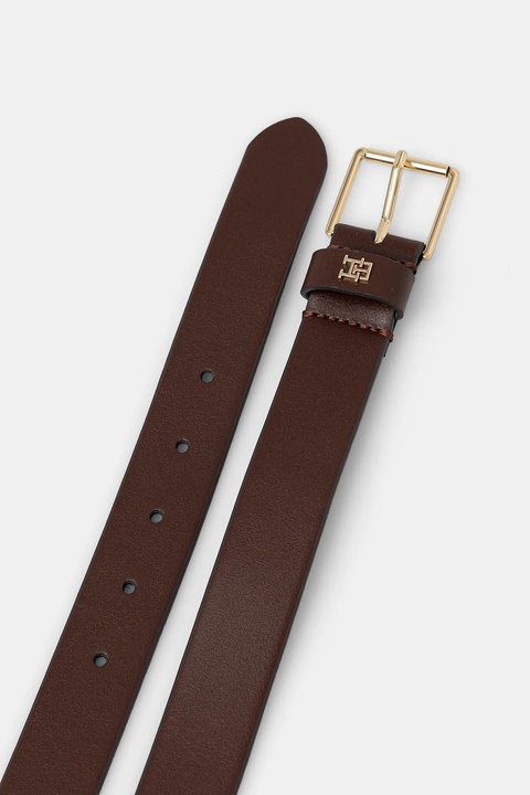 Tommy Hilfiger pasek skórzany damski kolor brązowy AW0AW18251 - zdjęcie produktu nr 1