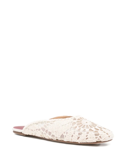 Magda Butrym crochet-lace mules - Neutrals - zdjęcie produktu nr 1
