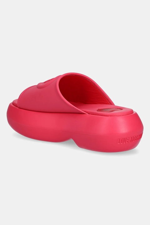Love Moschino klapki damskie kolor różowy na platformie JA28207I0MI40604 - zdjęcie produktu nr 2
