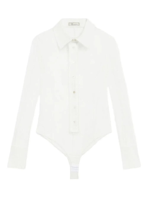 Blumarine lace-panelled shirt - White - zdjęcie produktu nr 1
