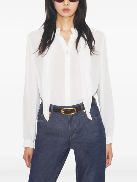 Tory Burch Georgette bow-detail shirt - White - zdjęcie produktu nr 2