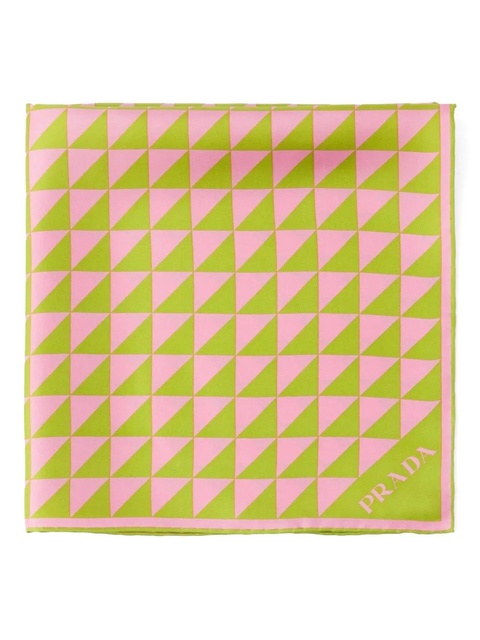 Prada printed silk scarf - Green - zdjęcie produktu nr 1