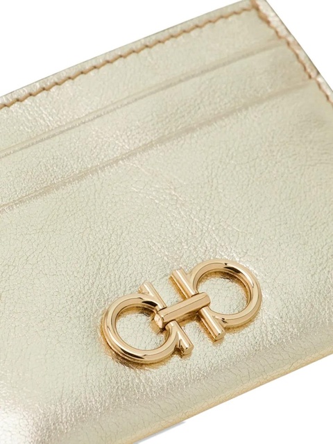 Ferragamo Gancini Leathercredit card holder - Gold - zdjęcie produktu nr 2
