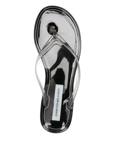 Christopher Esber Jo clear-thong flip flops - White - zdjęcie produktu nr 2