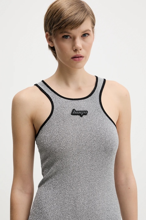 Hugo Blue sukienka kolor srebrny mini dopasowana 50546952 - zdjęcie produktu nr 2