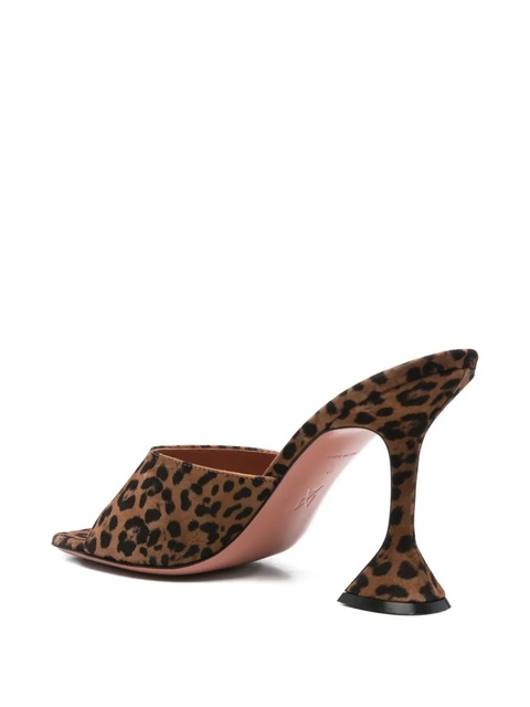 Amina Muaddi 95mm Lupita heeled mules - Brown - zdjęcie produktu nr 1