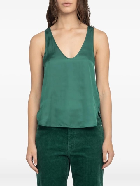 Zadig&Voltaire satin-effect sleeveless top - Green - zdjęcie produktu nr 2