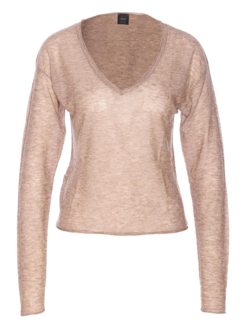 PINKO micro-paillette V-neck sweater - Neutrals - zdjęcie produktu nr 1