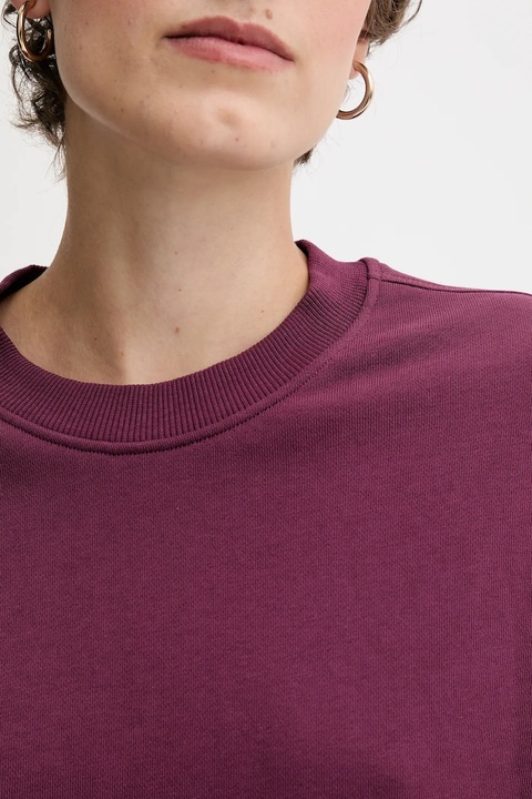United Colors of Benetton bluza bawełniana damska kolor fioletowy z nadrukiem 3UNID109A - zdjęcie produktu nr 2