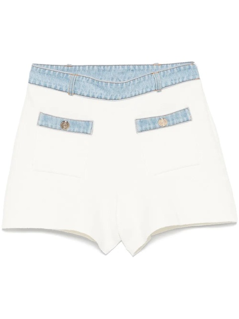 Maje denim-trim shorts - White - zdjęcie produktu nr 1