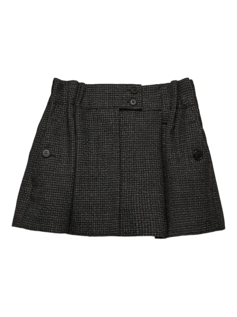Prada check-pattern wool mini skirt - Black - zdjęcie produktu nr 1