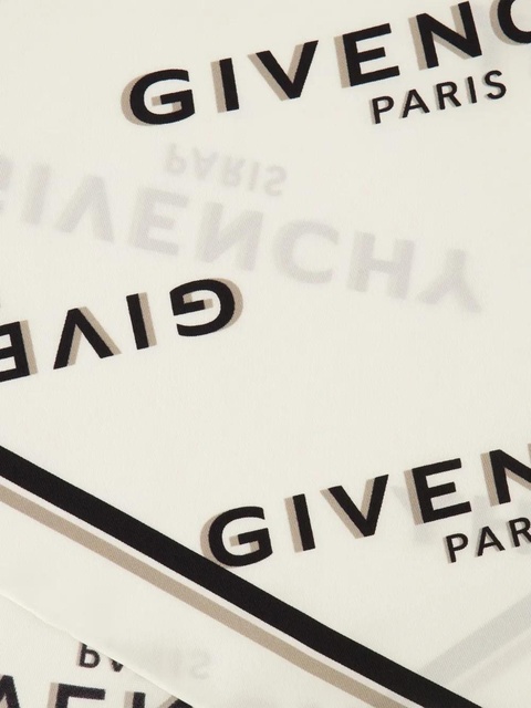 Givenchy Shadow logo-print silk scarf - White - zdjęcie produktu nr 1