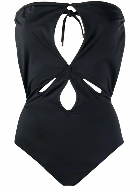 Self-Portrait cut-out strapless swimsuit - Black - zdjęcie produktu nr 1