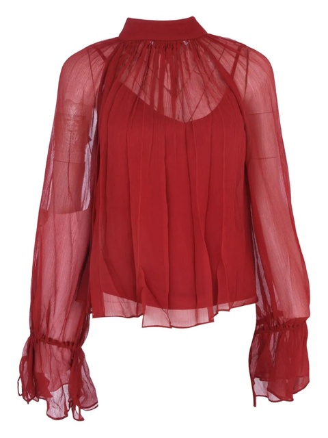 STAUD Roux ruffled top - Red - zdjęcie produktu nr 2